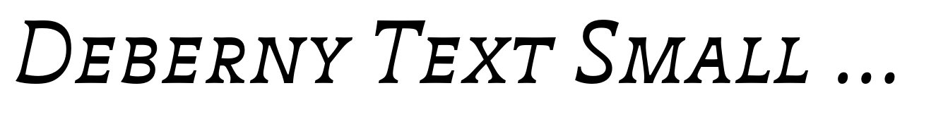 Deberny Text Small Caps Regular Italic